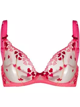 Agent Provocateur полупрозрачный бюстгальтер с узором, розовый