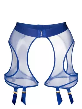 Agent Provocateur пояс для чулок Caity из тюля, синий