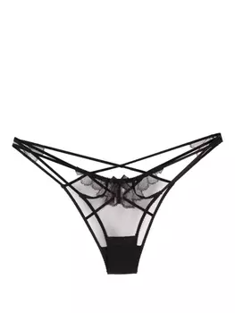 Agent Provocateur трусы-брифы Kissie с цветочным кружевом, черный