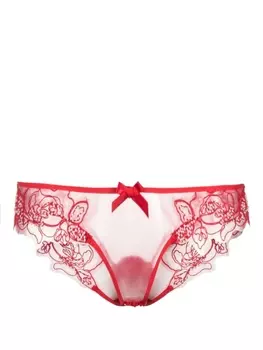 Agent Provocateur трусы-брифы Lindie с вышивкой, красный