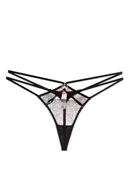 Agent Provocateur трусы-стринги Foxie с цветочным кружевом, черный