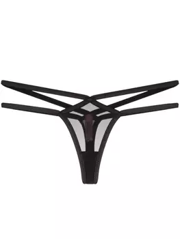 Agent Provocateur трусы-стринги Joan с двойными бретелями, черный