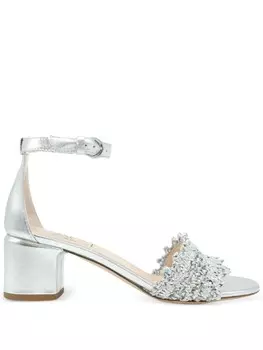 AGL босоножки Crochet 50 с эффектом металлик, серебристый