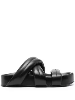 AGL босоножки Jane с дутыми ремешками, черный