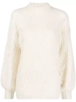 Agnona джемпер в рубчик, белый