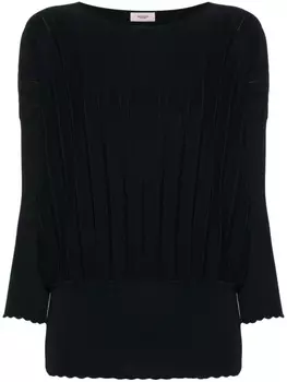 Agnona джемпер в рубчик, синий