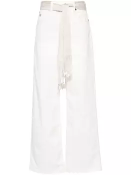 Agnona джинсы широкого кроя с завышенной талией, белый