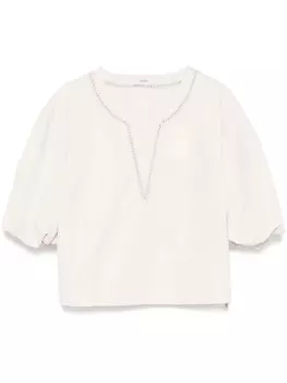 Agnona хлопковая блузка, нейтральный