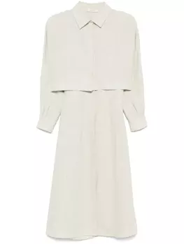 Agnona многослойное платье миди, зеленый