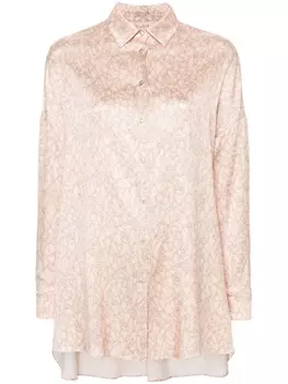 Agnona рубашка с принтом, оранжевый