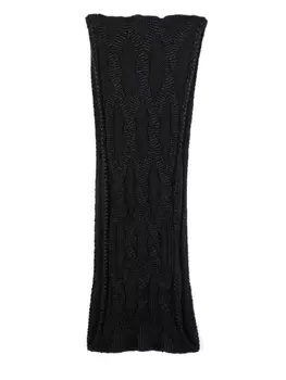 Agnona шарф фактурной вязки, черный