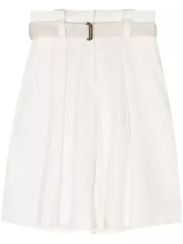 Agnona шорты-бермуды с поясом, белый