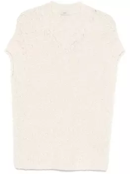 Agnona топ из джерси, белый