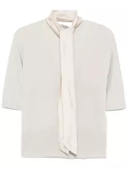 Agnona топ с завязками, серый