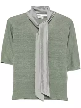 Agnona топ с завязками, зеленый