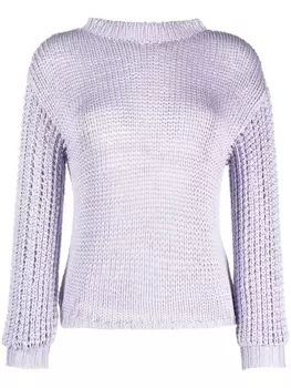 Agnona трикотажный джемпер, фиолетовый