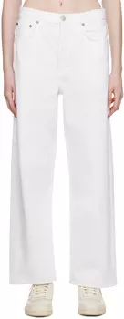 AGOLDE Белые джинсы с низкой посадкой
