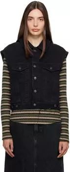 AGOLDE Черный джинсовый жилет Charli