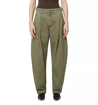 AGOLDE Danika Плиссированные брюки чинос с воздушным шаром, зеленый