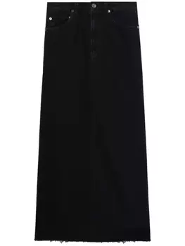 AGOLDE джинсовая юбка макси Hilla, черный
