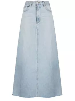 AGOLDE джинсовая юбка макси, синий