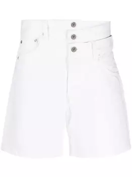 AGOLDE джинсовые шорты Broken Waistband, белый