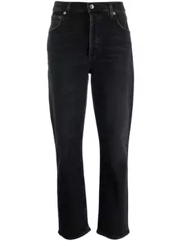 AGOLDE джинсы Riley Long с завышенной талией, черный