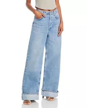 AGOLDE Джинсы с высокой посадкой и широкими манжетами Dame в цвете Showdown, синий