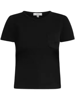 AGOLDE футболка из смесового органического хлопка в рубчик, черный