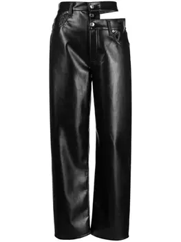 AGOLDE прямые брюки Broken Waistband, черный