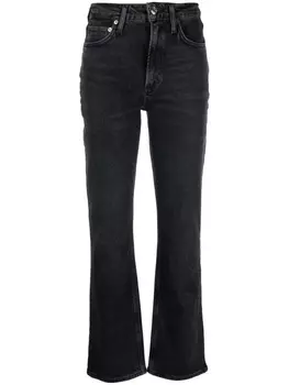 AGOLDE прямые джинсы с завышенной талией, черный