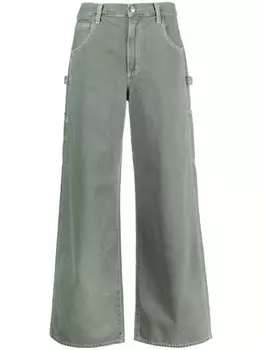 AGOLDE широкие джинсы Magda, зеленый