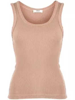 AGOLDE топ Poppy в рубчик, коричневый