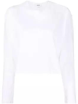 AGOLDE укороченный топ с длинными рукавами, белый