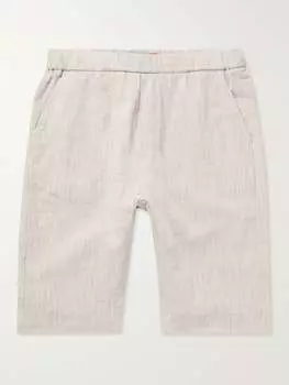 Agro Paris Прямые шорты из смеси хлопка и льна BARENA, белый