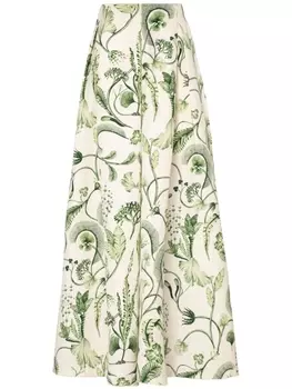 Agua By Agua Bendita брюки палаццо Marea Habitat с цветочным принтом, белый