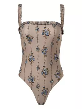 Agua By Agua Bendita купальник Limon Memoria, коричневый