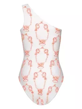 Agua By Agua Bendita купальник Remedios Florero, белый