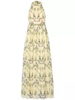 Agua By Agua Bendita платье макси Acanella Habitat с вырезом халтер, нейтральный цвет