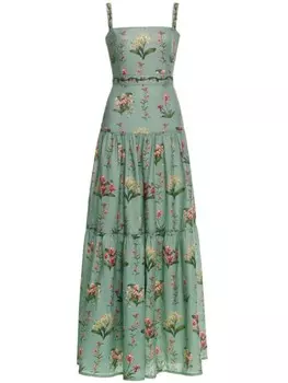 Agua By Agua Bendita платье макси Lima, зеленый