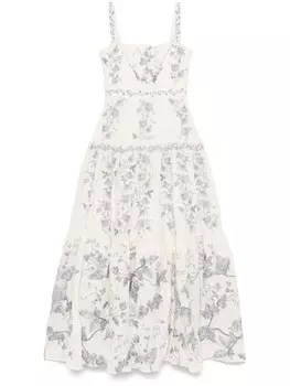 Agua By Agua Bendita платье макси Lima Bougainvillea, белый