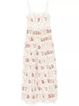 Agua By Agua Bendita платье макси Barbara Orquidea, нейтральный