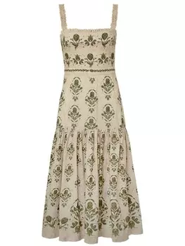 Agua By Agua Bendita платье миди Nispero Relato, нейтральный цвет