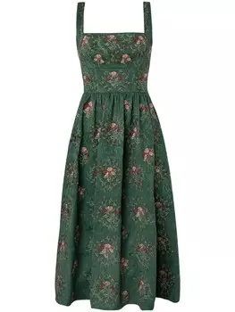 Agua By Agua Bendita платье миди Miramar Memoria, зеленый