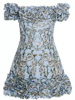 Agua By Agua Bendita платье мини Jardn Soledad, синий