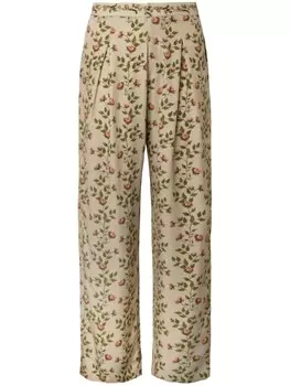 Agua By Agua Bendita расклешенные брюки Florecer, нейтральный цвет