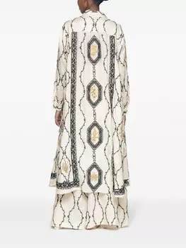 Agua By Agua Bendita рубашка макси Frida Calado, белый