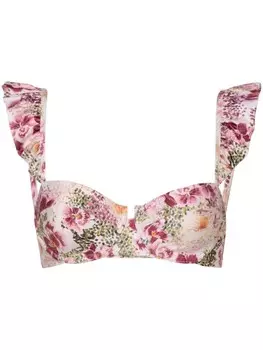 Agua By Agua Bendita топ бикини Kiwi Florecer, розовый