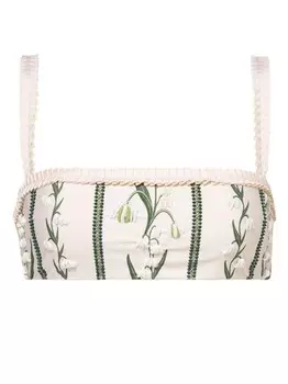 Agua By Agua Bendita топ бикини Olmo Perla с цветочным принтом, розовый