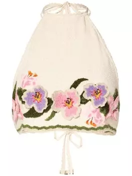 Agua By Agua Bendita топ Carlota Pacifico, нейтральный цвет